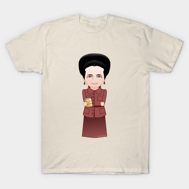 Kokeshi Simone de Beauvoir T-Shirt by Pendientera